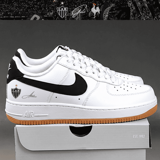 Exclusivo: Tênis Air Force White Black Obsidian Signature Customizado Galo 2026 + *BRINDE 1x Caneca Oficial* - EDIÇÃO LIMITADA